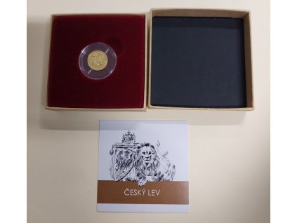 Česká republika – zlatá mince 1/25 oz Český lev, 2017