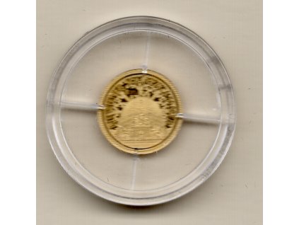 Rakousko – zlatá medaile, Vídeňská klenotnice, císařská koruna 0,5 g ryzost 375/1000