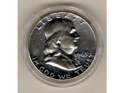 USA – 1/2 dolar, Benjamin Franklin 1963