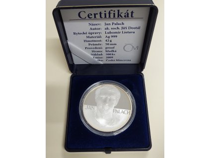 Česká republika – stříbrná medaile Jan Palach 2009, proof