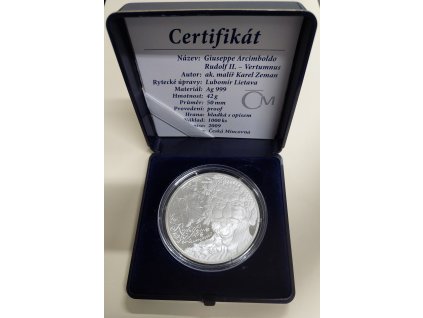 Giuseppe Arcimboldo – stříbrná medaile, Rudolf II. – Vertumnus 2009, proof