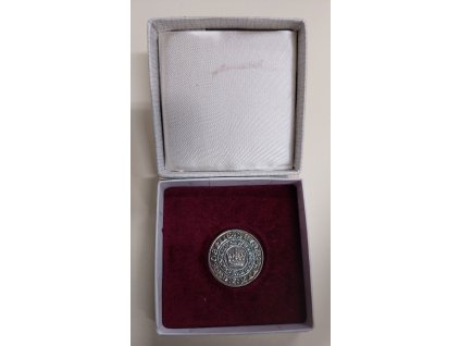 Stříbrná replika pražského groše – Václav II., Bižuterie Jablonec 1995