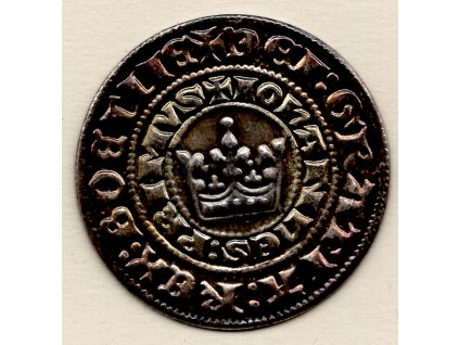 Stříbrná replika pražského groše – Jan Lucemburský, Bižuterie Jablonec 1994