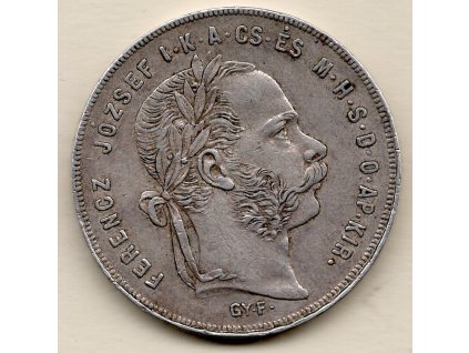 František Josef I. – 1 zlatník (florin), 1870, GY·F Karlsburg