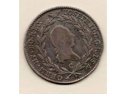 Josef II. – 20 krejcar 1783 C Praha