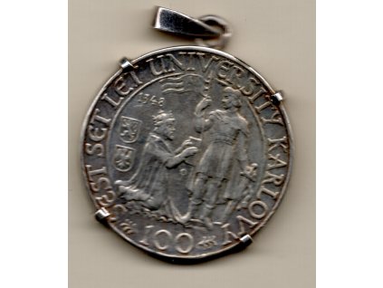 Československo – 100 korun, Univerzita Karlova 1948 v přívěsku