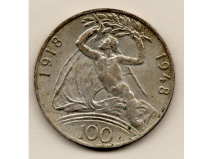 Československo – 100 korun, 30. výročí vzniku Československé republiky 1948