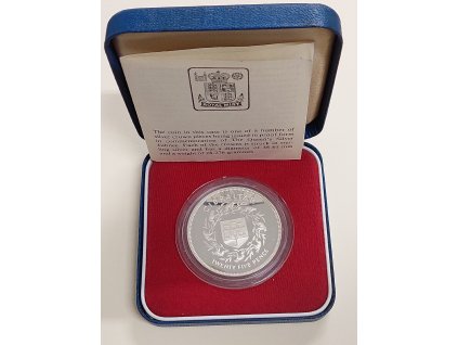 Gibraltar – 25 pence, Silver Jubilee královny Alžběty II. 1977, proof