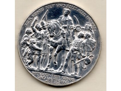 3 Marky 1913 Vilém II. – „král zvolal“, Prusko