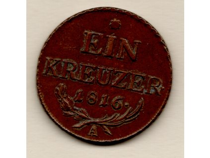 František I. (II.) 1 Krejcar 1816 A, Vídeň