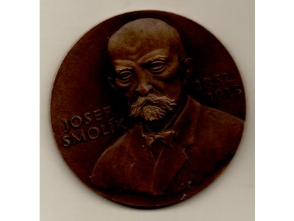 Česká numismatická společnost – Medaile Josef Smolík 1832–1915, Kozák 1982, věnování na hraně