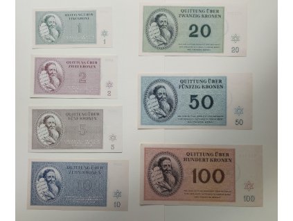 Kompletní sada Terezínských poukázek