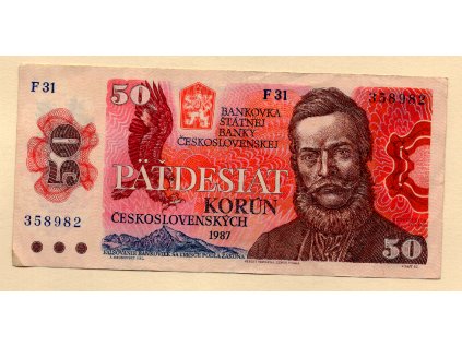 Československo – 50 korun 1987 S. F