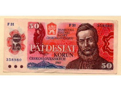 Československo – 50 korun 1987 S. F