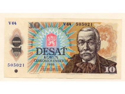 Československo – 10 korun 1986, série V