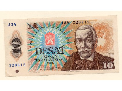 Československo – 10 korun 1986, série J