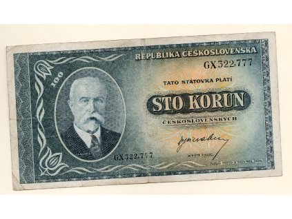 Československo – 100 korun 1945 s. GX