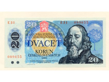 Československo 20 Korun 1988 S. E