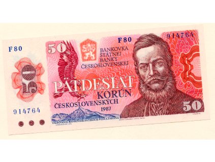 Československo – 50 korun 1987 S. F