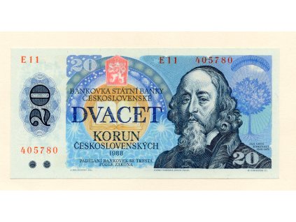 Československo 20 Korun 1988 S. E