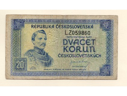 20 Korun bez data (1945) S. LC perforace S