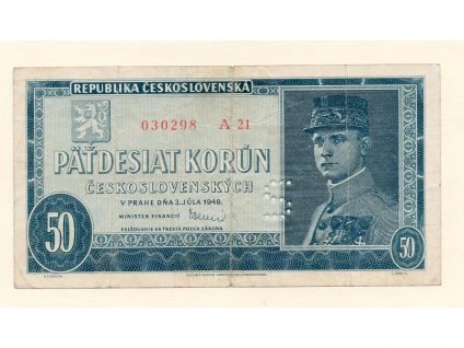 50 Korun 1948 S. A 21 perforace S