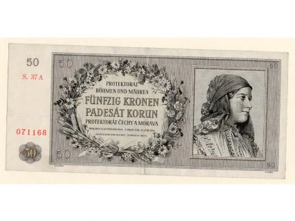 Protektorát Čechy a Morava – 50 korun 1944  S. 37 A