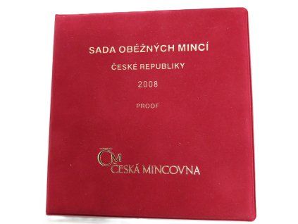 Sada oběžných mincí 2008 proof -  semišová etue