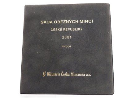 Sada oběžných mincí 2001 proof - semišová etue