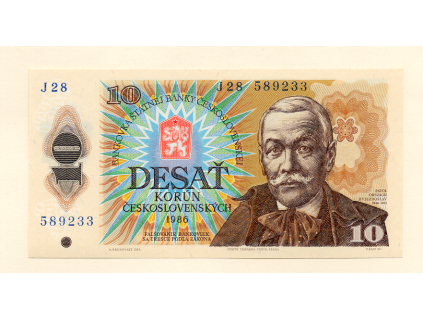 Československo – 10 korun 1986, série J