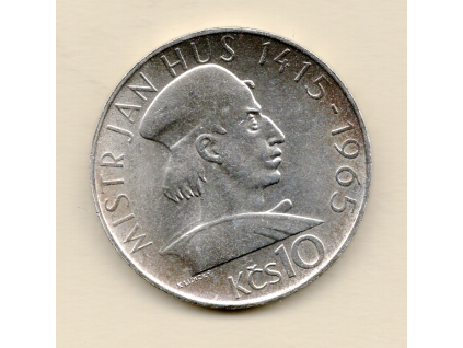 Československo – 10 Kčs 1965 - Mistr Jan Hus