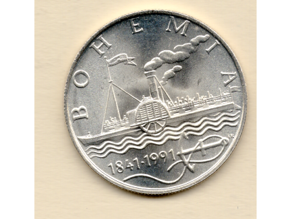Československo – 50 Kčs, parník Bohemia 1991