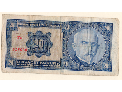 Československo – 20 korun 1926 S. Te