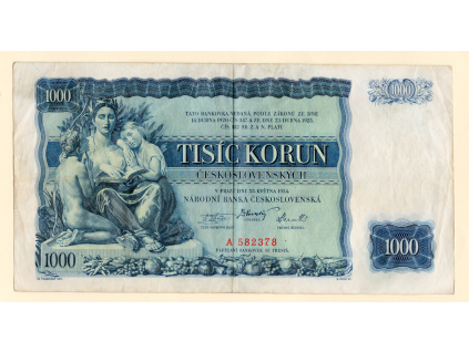 Československo – 1000 Korun 1934 S. A