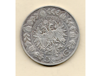 František Josef I. 5 Korun 1907 Vídeň