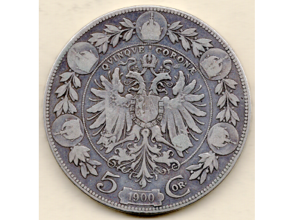 František Josef I. 5 Korun 1900 Vídeň