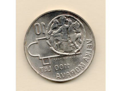 Československo – 10 Kčs, 1100 let Velké Moravy 1966