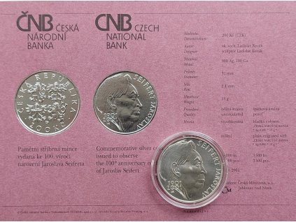 200 kc 2001 100 vyroci narozeni jaroslava seiferta bk 195603647