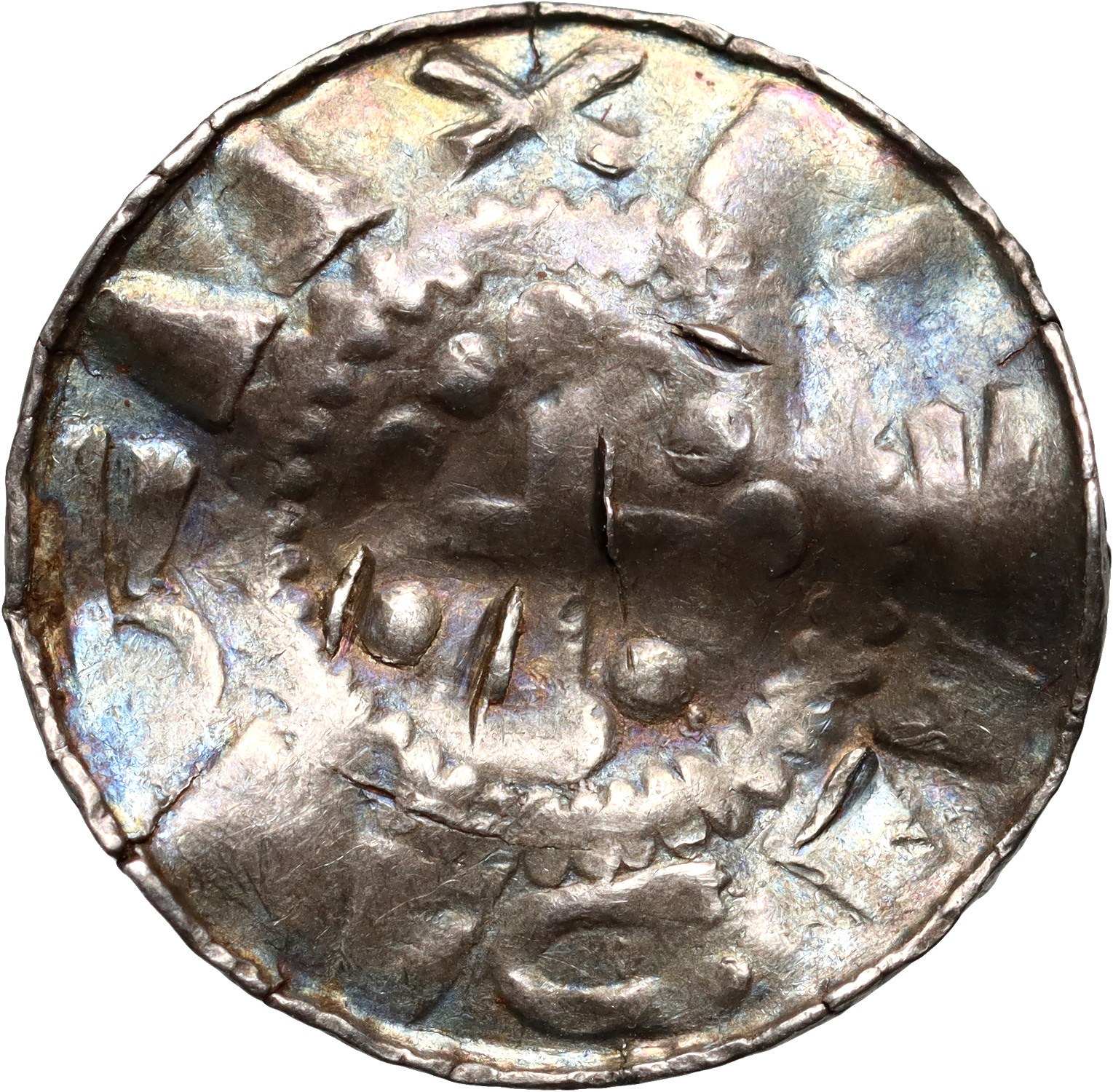 Denár - Sasko - Denár s křížem Německo