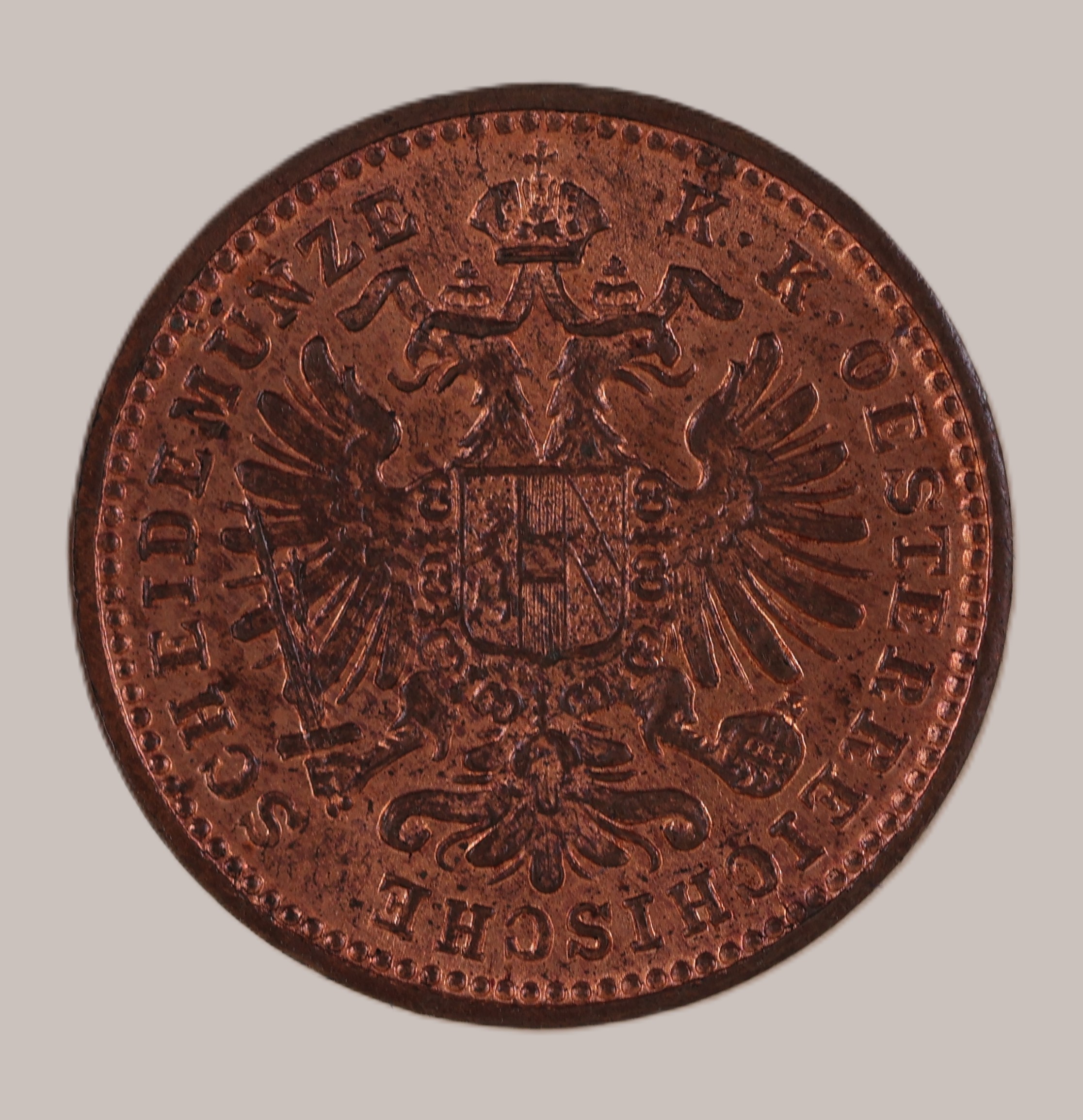 1 krejcar 1885 František Josef I., Vídeň