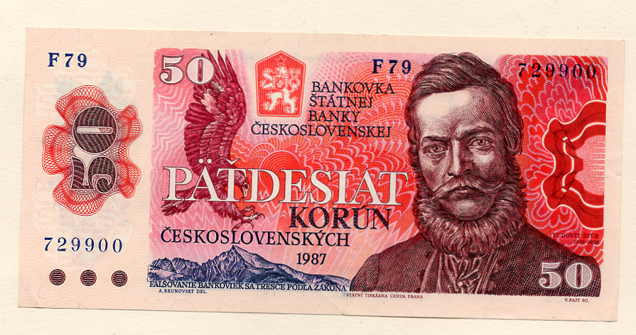 Československo – 50 korun 1987 S. F