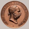 Světová výstava ve Vídni 1873 – bronzová medaile „Dem Verdienst“ s portrétem Františka Josefa I.