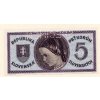 Slovensko – 5 koruna b.d. (1945) s D 26, perforace 1× SPECIMEN
