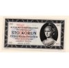 Československo – 100 korun 1945 s. B 40 perforace 3 m.d. svisle