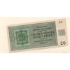 Protektorát Čechy a Morava – 20 korun 1944  S. 33 H