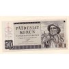 Československo – 50 korun 1950 S. B 45 Perforace 3 m.d. svisle