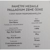 Pamětní medaile Palladium Země České s Rubínem 2023