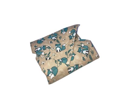 Újraszalvéta rókás mintával összehajtva