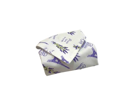 Újraszalvéta levendulás Eiffel torony mintával összehajtva