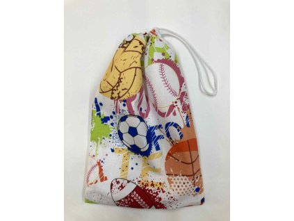 Uzsonnás zsák sportmintával, focilabdás design